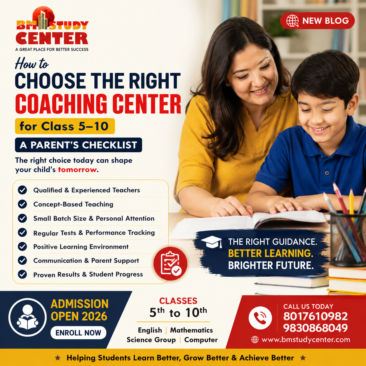 How to Choose the Right Coaching Center for Class 5-10 (A Parent's Checklist)